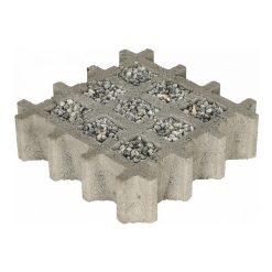 Aquadraintegel 30x30x8 Gris met donker grind 002462 | Steenvoordeel