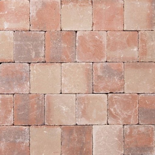 Tumbelton Getrommeld 15x15x6 cm Copperblend - Steenvoordeel.nl