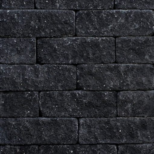 Partij (30 stuks) Splitrock 32x13x11 cm Antraciet Getrommeld - 519595 - Steenvoordeel.nl