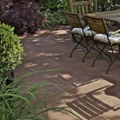 Oud Hollandse tegel 80x80x5 gewapend roodbruin - 25851 - Steenvoordeel