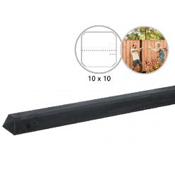 Betonnen eindpaal met diamantkop antraciet 265306 | Steenvoordeel