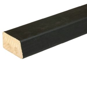 Rhombus vuren 28x70x4200 mm zwart 281592 | Steenvoordeel