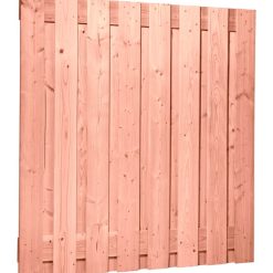 Douglas tuinscherm 180x180 cm 15+2 planks recht fijnbezaagd