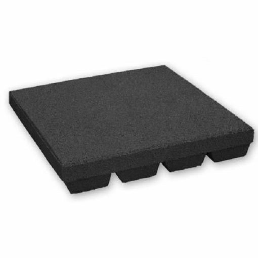 Rubbertegels 50x50x4,5 cm zwart | Steenvoordeel