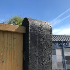 Betonpaal antraciet met ronde kop - Steenvoordeel.nl