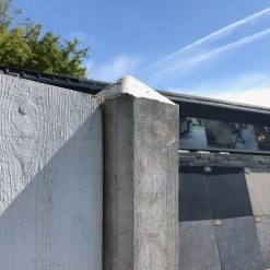 Betonpaal grijs glad met diamantkop - Steenvoordeel.nl