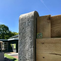 Betonpaal grijs met ronde kop - Steenvoordeel