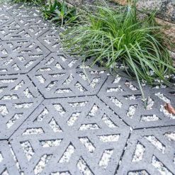 Eco tegel 37,5x37,5x7 cm antraciet sfeer 287272 | Steenvoordeel