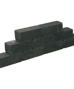Blockstone Muurelement Getrommeld 15x15x30 Black - 29833 - Steenvoordeel.nl