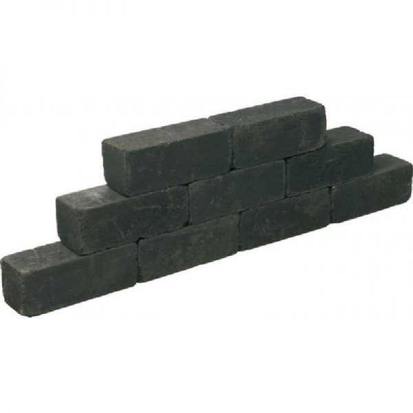 Blockstone Muurelement Getrommeld 15x15x30 Black - 29833 - Steenvoordeel.nl