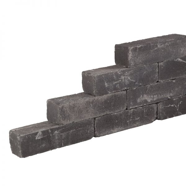 Blockstone Muurelement Getrommeld 15x15x60 Black - 29843 - Steenvoordeel.nl