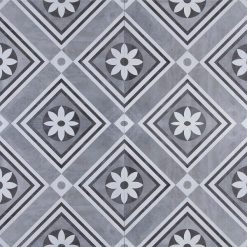 32444 GeoCeramica 60X60X4 Concreet Flower Decorate - Steenvoordeel