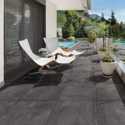 33767 GeoCeramica Entree 60X60X4 Flow Black 2 - Steenvoordeel