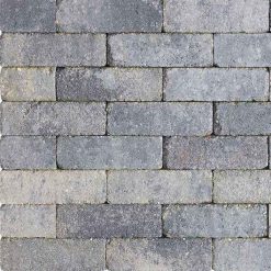 Antieke Trommelsteen Dikformaat 6cm Grijs-Zwart 34034 | Steenvoordeell