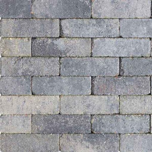 Antieke Trommelsteen Dikformaat 6cm Grijs-Zwart 34034 | Steenvoordeell