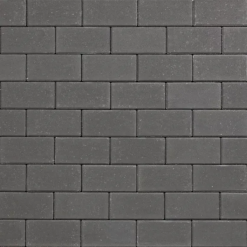 Everton 20x10x6 cm met halve stenen antraciet | Bestellen bij Steenvoordeel.nl