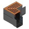 ACO Slimline hoekstuk met Corten rooster 38967 | Steenvoordeel