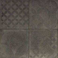 Keramische tegel TRE Concrete 60x60x3 Decor Graphite 42179 | Steenvoordeel
