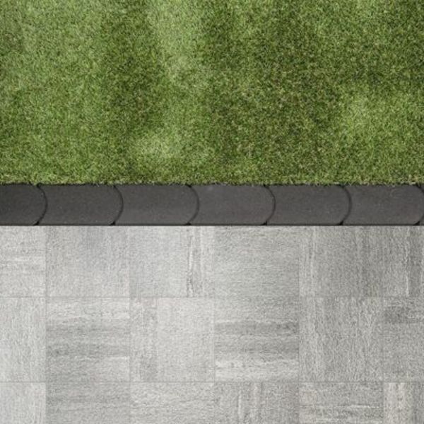 Kantsteen graskant 33x16x4,5 cm antraciet | Bestellen bij Steenvoordeel.nl