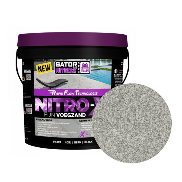 Gator Nitro X fijn voegmortel Platina 12,5 kg emmer | Bestellen bij Steenvoordeel.nl