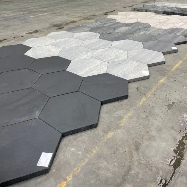 60Plus Soft Comfort zeskant 60/52,5x30x4 cm Grezzo - Afbeelding 4