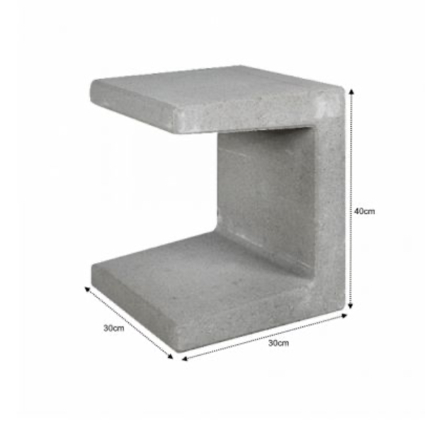 U-element 30x30x40 cm Taupe | Bestellen bij Steenvoordeel.nl