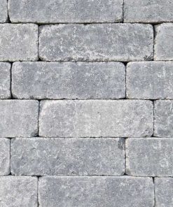 Antieke trommel longstone 7 cm grijs-zwart - 444245 | kopen bij steenvoordeel