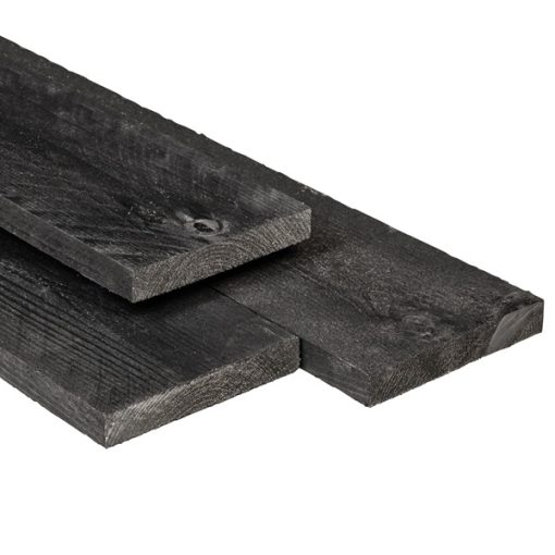 Douglas plank 22x20 cm zwart gespoten fijnbezaagd - 291005 | kopen bij steenvoordeel