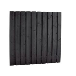 Grenen Tuinscherm 180x180cm recht geschaafd zwart gedompeld Bestellen bij steenvoordeel.nl