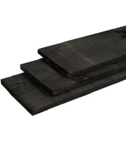Grenen plank 22x200x4000 Old Black | Steenvoordeel