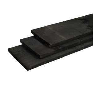 Grenen plank 22x200x4000 Old Black | Steenvoordeel