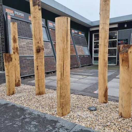 Kastanje paal diameter 16/18 cm geschild en ongepunt | kopen bij Steenvoordeel
