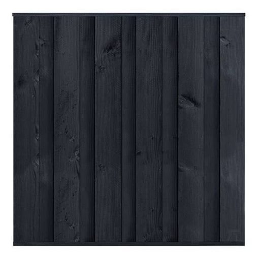 Grenen Tuinscherm 180x180cm recht geschaafd zwart gedompeld - 523493 - Bestel nu online op Steenvoordeel