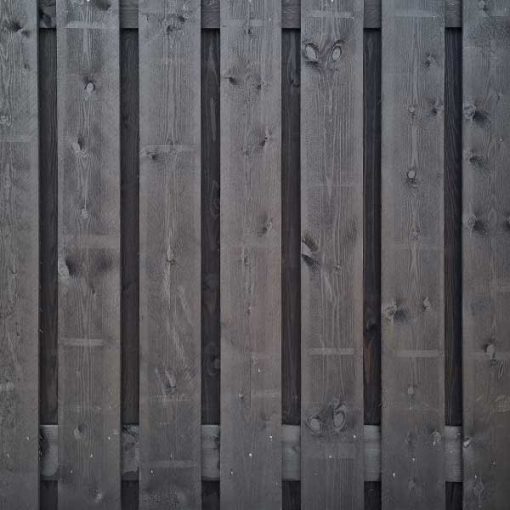 Steigerhouten tuinscherm 180x180 cm recht Zwart - Steenvoordeel