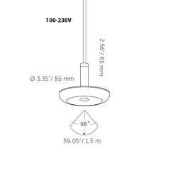 Sway Pendant Ext 230V Pearl Grey - 289631 | Koop bij Steenvoordeel