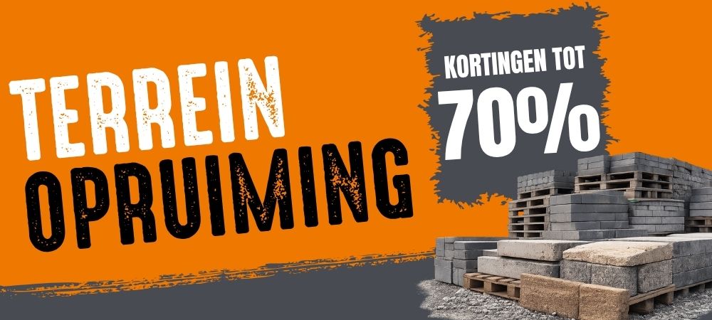 Terreinopruiming Steenvoordeel - Kortingen tot 70%