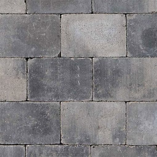 SV antieke trommelsteen 20x30x5 cm grijs-zwart