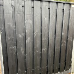 Grenen Tuinscherm 180x180cm recht geschaafd zwart gedompeld | Bestellen bij steenvoordeel.nl